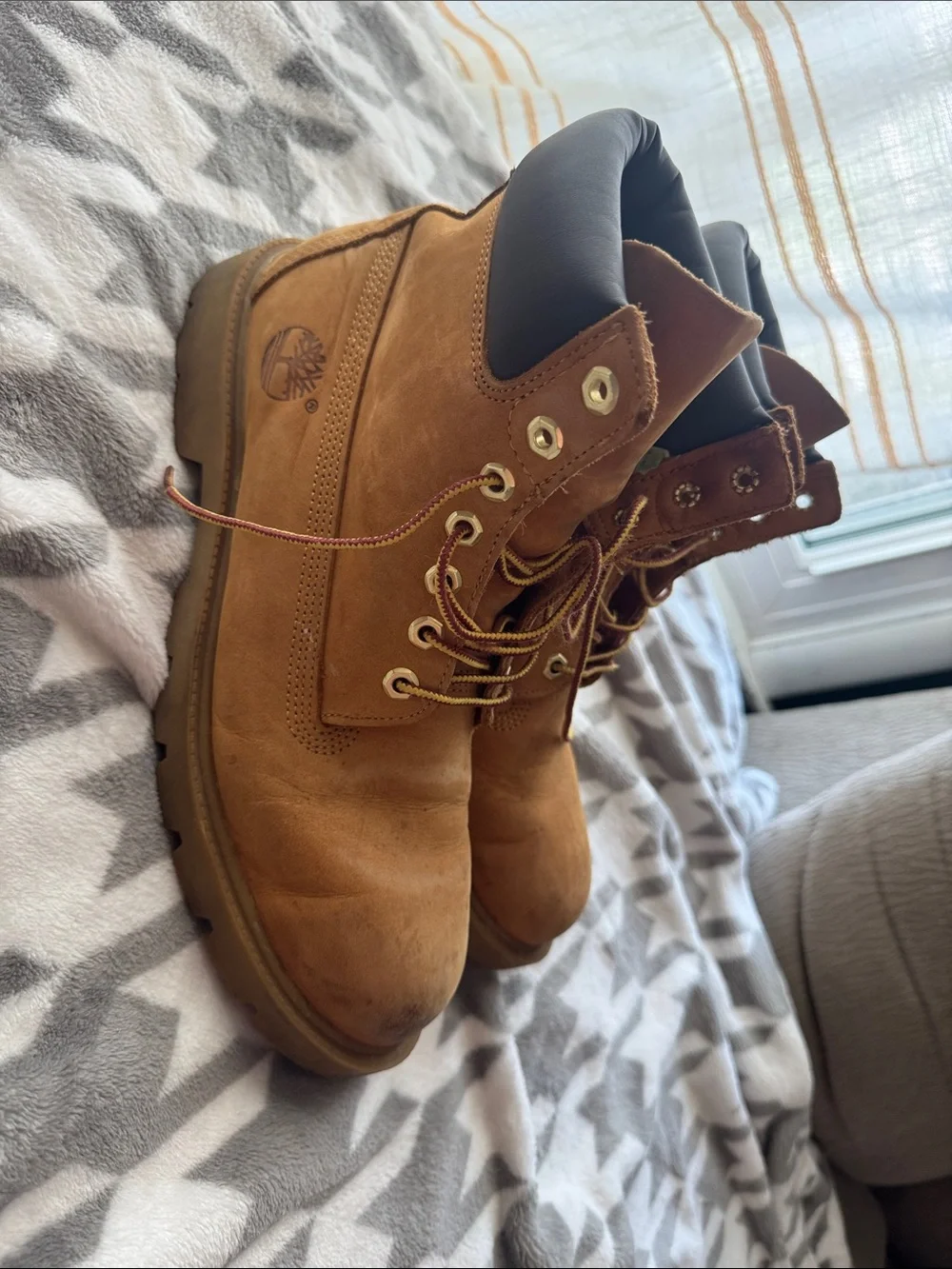 Timberland Men’s Wheat Brown 6-Inch Lace-Up Work Boots